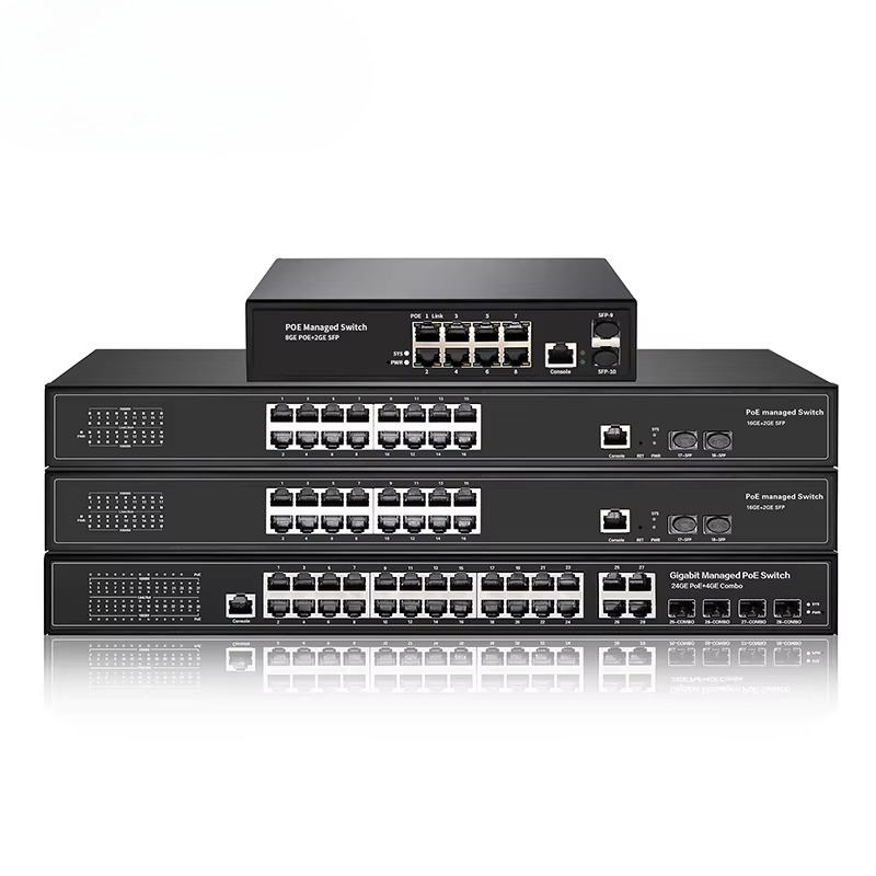 Managed Gigabit Poe Switch 8 Port 802.3At - Switch PoE 8-Porte 16 24 48